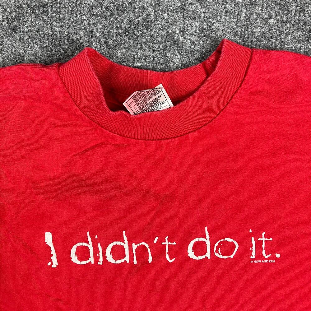 707 T-Shirt Kids Size Small Red I Didn’t Do It Graphic Tee Funny Short Sleeve